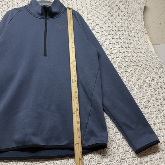 Nike Dri Fit Sweatshirt Mens Size S Blue Fleece 1/4 Zip Pullover 932041-471 - Picture 8 of 10
